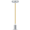 Lampa Wisząca Oprawa E27 Chromowy klosz z beżowym kablem VT-7338 V-TAC