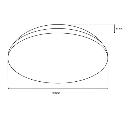 Plafon LED Lampa Sufitowa Natynkowa SALUS2 72W IP44 CCT Biały Okrągły 50cm + PILOT LUMILED