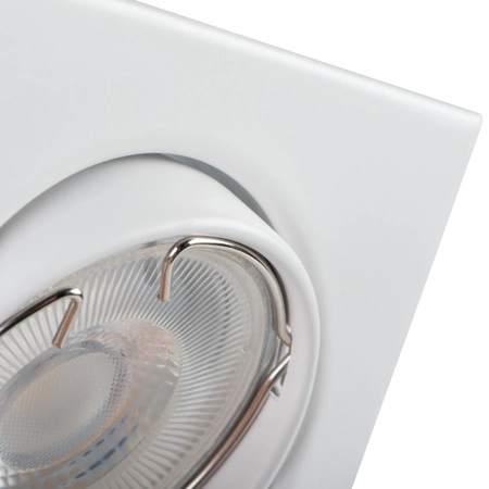 Oprawa sufitowa podtynkowa ALOR GU10/GU5.3 Kwadratowa Ruchoma Biała KANLUX