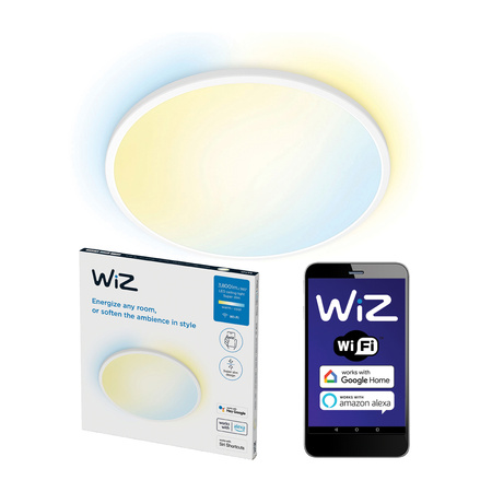 Plafon LED Lampa Sufitowa Natynkowa 32W CCT Biały SMART WiFi WiZ