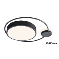 Plafon LED Lampa Sufitowa Oprawa Ścienna Natynkowa 28W 1820lm 3000K Czarny Minimalistyczny Saphira Rabalux
