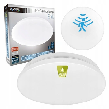 Plafon LED Sufitowy Łazienkowy Lampa Sufitowa ERIK 18W 4000K IP44 Mikrofalowy Czujnik Ruchu MasterLED