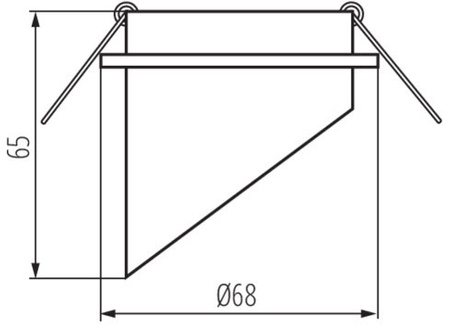 Oprawa sufitowa halogenowa SPAG C MR16 GU10 czarno-złota Kanlux