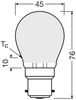 Żarówka LED P45 Kulka B22d 4W = 40W 470lm 2700K Ciepła 300° Retrofit Filament CLASSIC Osram