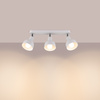 Lampa Sufitowa Oprawa Natynkowa Reflektor 3x E27 Ruchoma Geometryczna Biała Industrialna Elba Sollux
