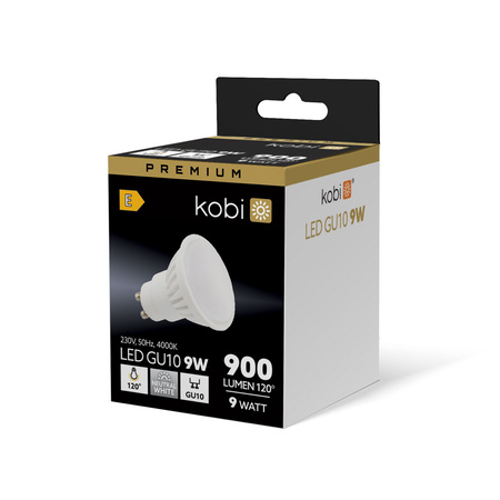Żarówka LED GU10 Reflektor 9W 900lm 4000K Neutralna 120° Premium Kobi
