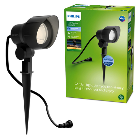 Lampa Ogrodowa Reflektor LED 6W 600lm 2700K IP44 Czarny Low Voltage 12V Philips
