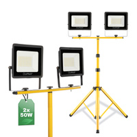 Naświetlacz LED ZUNA Lampa Robocza na Statywie 2x 50W 4000K LUMILED