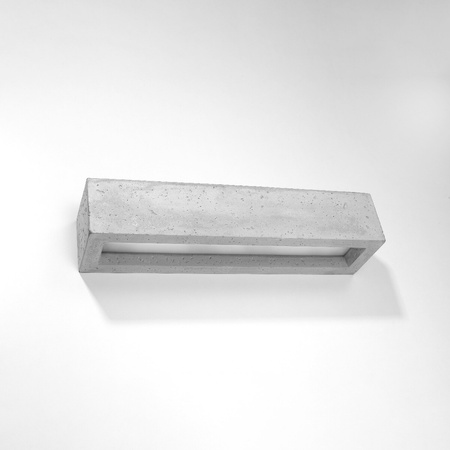 Lampa Ścienna Kinkiet 2x E27 Prostokątna Szara Nowoczesna Vega Sollux