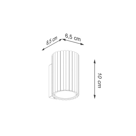 Lampa Ścienna Kinkiet GU10 Aluminiowa Taupe Karbon Deep Space SL.1777 Sollux