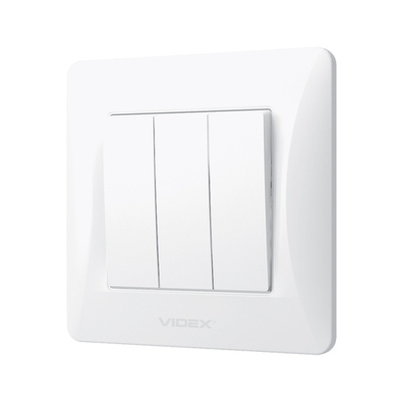 Przełącznik Włącznik Schodowy 3-biegunowy 10A Natynkowy Biały BINERA VIDEX