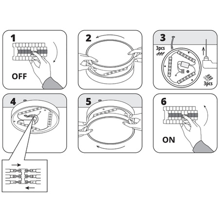 Plafon LED Lampa Sufitowa Natynkowa Łazienkowa 24W 4000K IP44 ZOE Czarna 35cm
