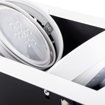 Oprawa Sufitowa Podtynkowa LED MATEO DWONLIGHT 2x GU10 Kwadratowa Ruchoma Biała KANLUX