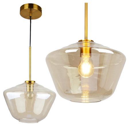 Lampa Sufitowa Wisząca Zwis E27 Złota Grea-m Sanico Goldlux