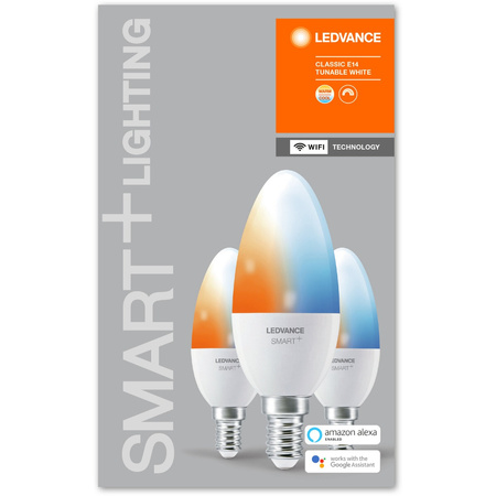 Żarówka LED E14 Świeczka 4.9W = 40W 470lm CCT Ściemnialna SMART+ WiFi Candle Ledvance