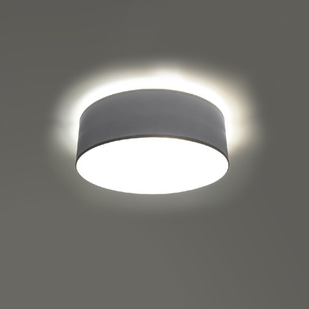 Lampa Sufitowa Plafon E27 Okrągła Szara Minimalistyczna Arena Sollux
