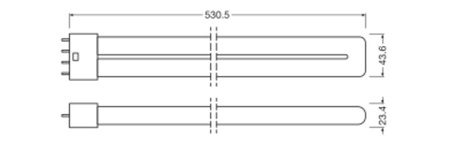 Świetlówka LED 2G11 24W = 55W 3050lm 3000K Ciepła Ściemnialna 140° Dulux Ledvance
