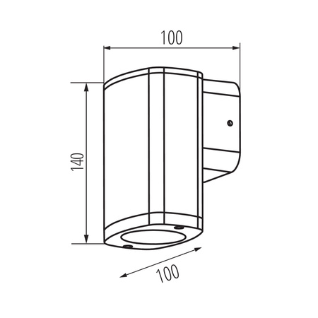 Kinkiet Ogrodowy Lampa Elewacyjna Zewnętrzna GU10 IP54 Szara Natynkowa ZEVI Kanlux