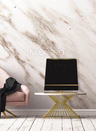 Lampa Stojąca Podłogowa VOLANS 1xE27 Czarno-Złota Milagro