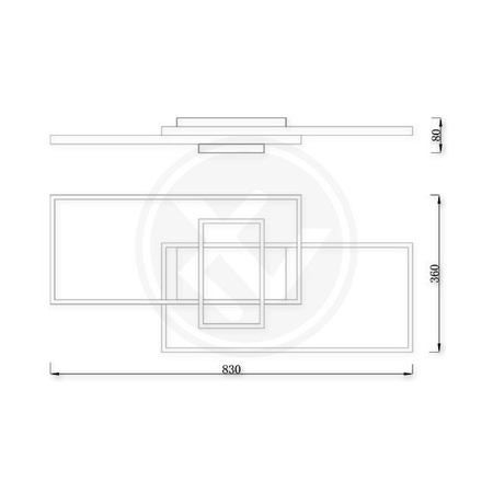 Lampa Sufitowa Żyrandol LED 90W CCT GALAXIS VELA Czarny + Pilot Sterujący