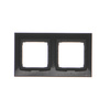 Ramka Podwójna 2-krotna Premium do Włączników Gniazdek Czarna DR2/49 KONTAKT SIMON