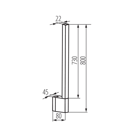 Lampa Elewacyjna Zewnętrzna Liniowa 80cm LED 10W 460lm 4000K Neutralna IP54 Natynkowa Czarna YALTE Kanlux