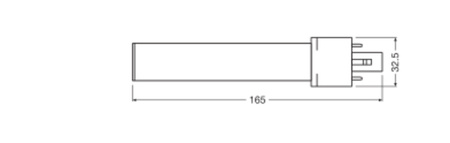 Świetlówka LED G23 4W = 9W 550lm 6500K Zimna 120° DULUX Osram