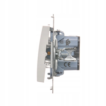 Włącznik Światła Pojedynczy Schodowy Wyłącznik Jednobiegunowy Premium Biały DW6A.01/11 KONTAKT SIMON