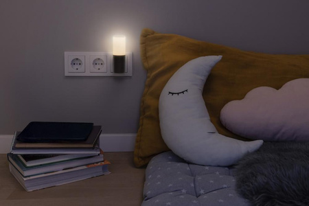 Lampa do Gniazdka Nocna Punktowa 0.2W 3lm 3000K Ciepła 360° Czarna Lunetta Osram