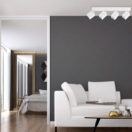 Lampa Sufitowa Reflektor 4xGU10 Listwa Belka QUANTUS Biała