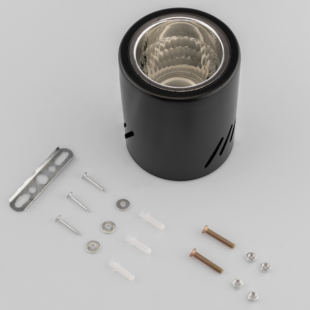 Oprawa Sufitowa Natynkowa Stała Okrągła APUS 13 Spot TUBA Czarna E27