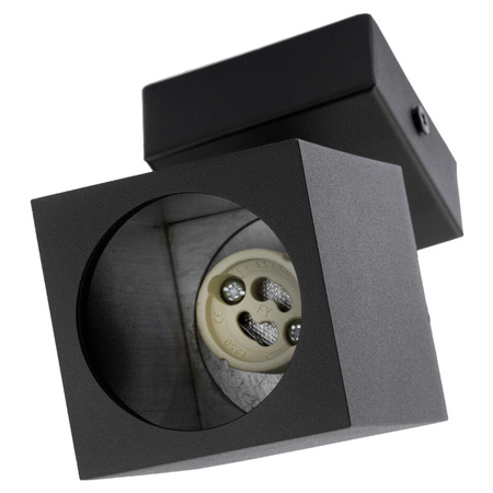 Kinkiet Sufitowy Lampa Ścienna Reflektor GU10 QUANTUS Czarna