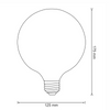 Żarówka LED E27 G125 4W = 18W 320lm 2000K Ciepła 360° Filament GOLDLUX (Polux)