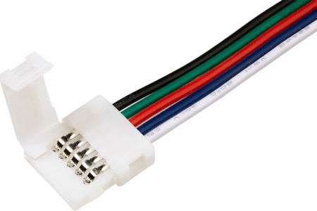 Złączka do taśmy LED 5PIN RGB+W 2-stronna z przewodem 10mm