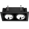 Oprawa Podtynkowa Halogenowa Ruchoma 2x GU10 ES111 Prostokąt Czarna CANIS LUMILED