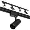 Lampa Szynowa Szynoprzewód 1-Fazowy + Reflektor Punktowy 4x GU10 1m Czarny Nextrack Go Kobi