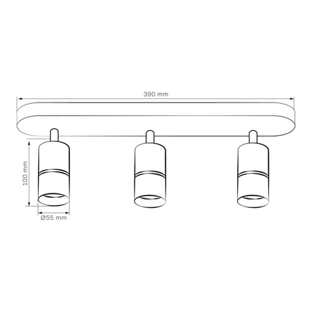 Oprawa Ścienno-Sufitowa Reflektor Punktowy 3x GU10 Biała Srebrna BAMBOO Sanico Goldlux