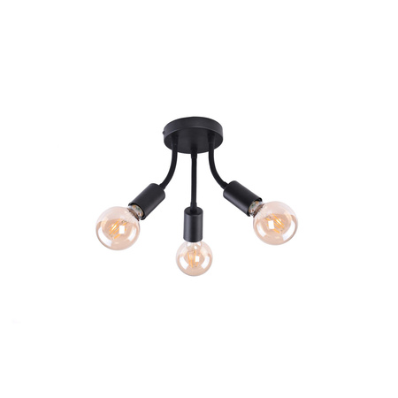 Lampa Sufitowa Dekoracyjna 3x E27 Czarny Industrialny Almus 6808 Rabalux