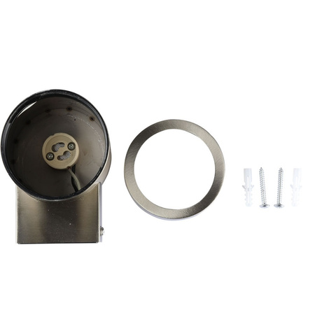 Lampa Ogrodowa Elewacyjna Kinkiet GU10 IP44 Jednostronny Srebrny VT-7641 V-TAC