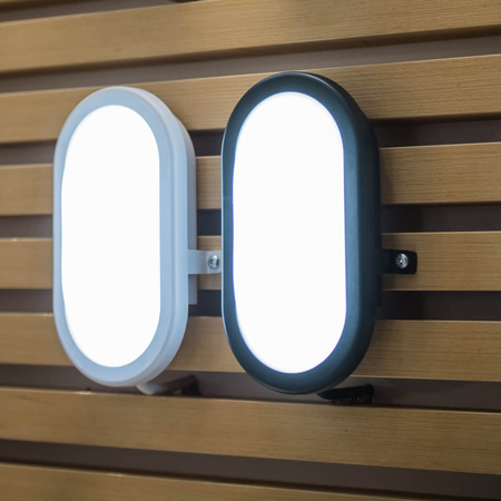 Lampa LED Przemysłowa Zewnętrzna Kinkiet Elewacyjny 11W 840lm 4000K IP54 Biały Z Modułem Awaryjnym Bulkhead Ledvance