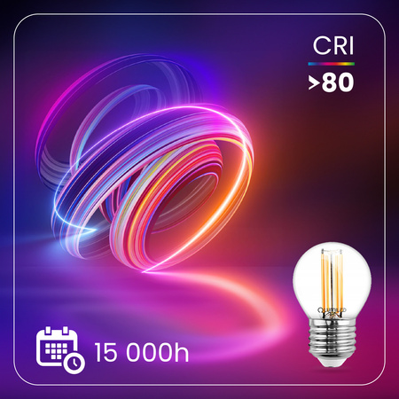 6x Żarówka LED E27 Kulka P45 4W = 40W 470lm 4000K Neutralna 360° FILAMENT LUMILED