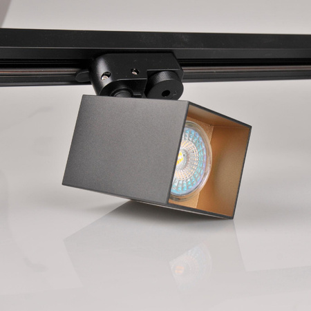 Reflektor Szynowy GU10 Czarny+Złoty do Szynoprzewodów Square POLUX