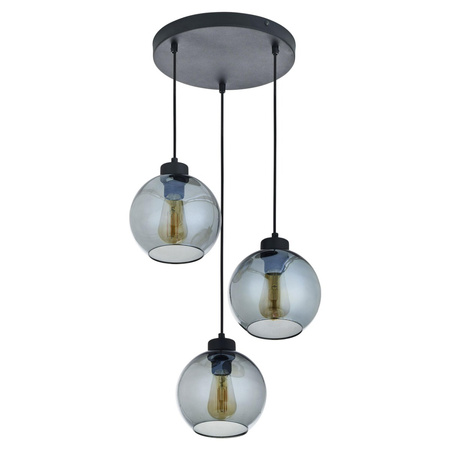 Lampa Sufitowa Wisząca CUBUS GRAPHITE Żyrandol Czarno-Grafitowa Nowoczesna 3xE27 2832 TK Lighting