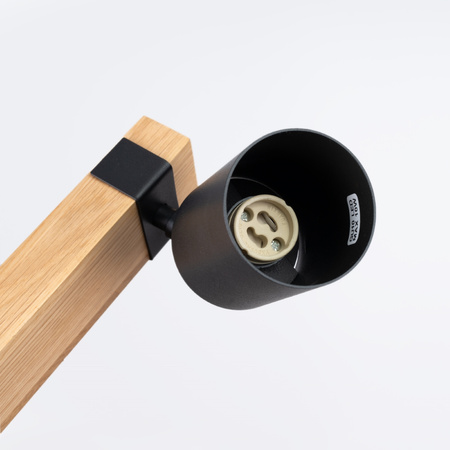 Lampa Sufitowa Oprawa Natynkowa SPOT TUBA Reflektor 3x GU10 Tubularna Czarna Brązowa Skandynawska Fager Sollux