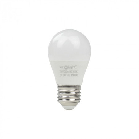 Żarówka LED Kulka P45 E27 10W 900lm 3000K Ciepła Ecolight