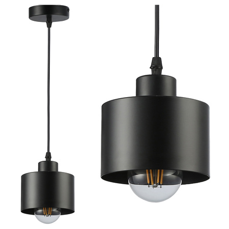 Lampa Sufitowa Oprawa Wisząca Zwis E27 Czarna Elza Masterled