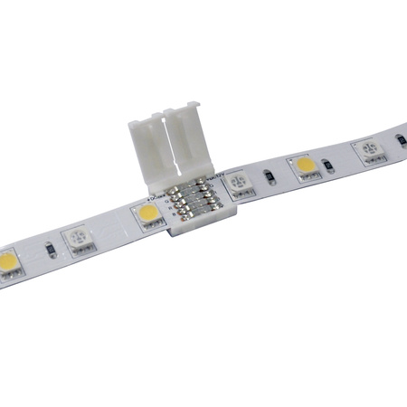 Złączka do Taśm Pasków LED RGBW Stała 5pin 10mm Biała Sanico Goldlux