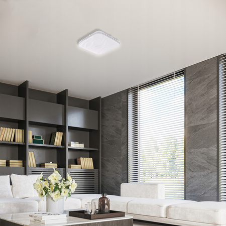 Plafon LED 33cm lampa sufitowa kwadratowa 3000K-6500K z efektem gwiazdek