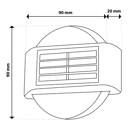 2x Lampa Solarna Ogrodowa LED Kinkiet Elewacyjny Góra Dół Oprawa Okrągła