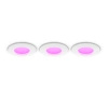 3x Panel LED Oprawa Podtynkowa Wpuszczana 8.3W 1000lm IP44 White and Color Ambiance RGB + TW Biała Inteligentna SMART Zigbee Bluetooth Slim Downlights Philips HUE